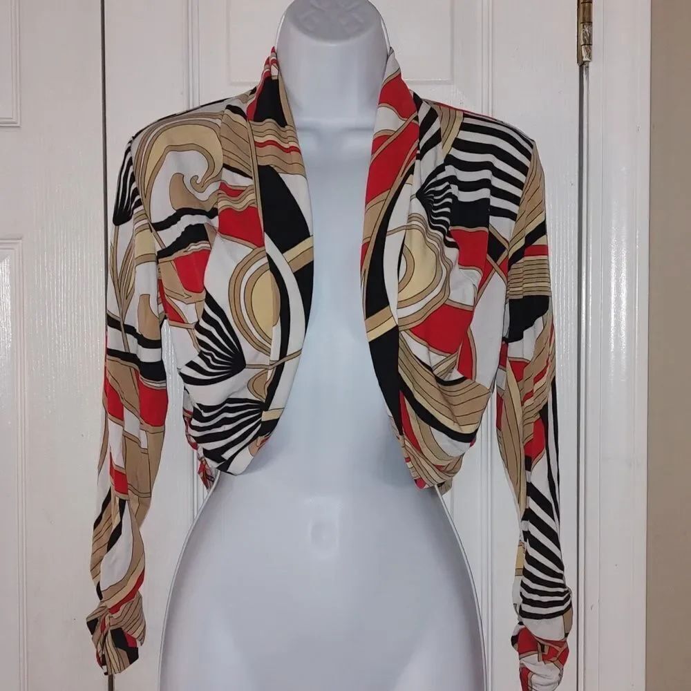 Signature Petite by Robbie Bee cropped long sleeve jacket coat Sz 8P